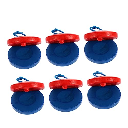 Vaguelly 6 Stück Teiliges Orff Holz Castanet für Pädagogisches Klanginstrument zur Musikalischen Früherziehung Robustes Lernspielzeug Rot und Blau für Rhythmische und Kreative Vaguelly 6 Stück Teiliges Orff Holz Castanet für Pädagogisches Klanginstrument zur Musikalischen Früherziehung Robustes Lernspielzeug Rot und Blau für Rhythmische und Kreative von Vaguelly