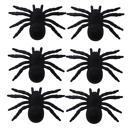 Vaguelly 6 Stücke Halloween Decor Requisiten Haunted Spinne Dekore Spinne Streich Requisiten von Vaguelly