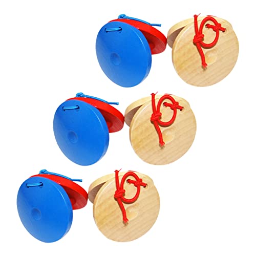 Vaguelly 6 Stücke Musical Sinn Kastagnetten Musik Pädagogisches Musical Für Castanet Kastagnetten Castanet Percussion Holz von Vaguelly