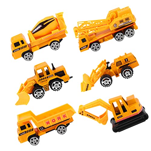 Vaguelly 6 Teiliges Engineering LKW Spielzeug Kinderspielzeug Kinderspielset Spielzeug Lkws Kidtoy Simulations LKW Set Trägheitskontrollspielzeug Kinderspielzeug Kinderspielzeug von Vaguelly