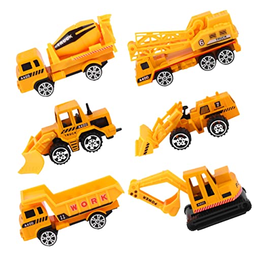 Vaguelly 6 Teiliges Engineering Truck Spielzeugset Pull Back Autos Aus Für Baustellenfahrzeuge Modellautos Für Jungen Und ädchen Ab 3 Jahren von Vaguelly