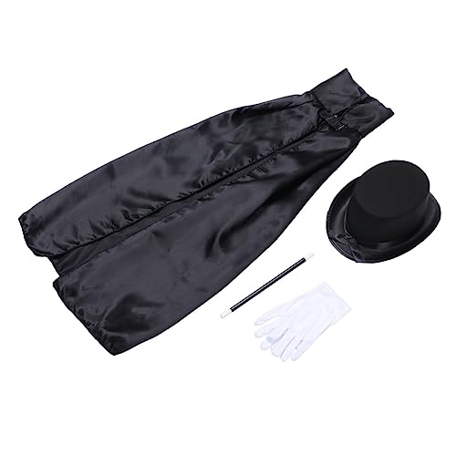 Vaguelly 6-teiliges Outfit-Set Für Jungen Und Mädchen Für Halloween Zaubererkostüm Handschuhe Hut Umhang Und Krawatte Für Party-Rollenspiele Zufälliger Stil von Vaguelly