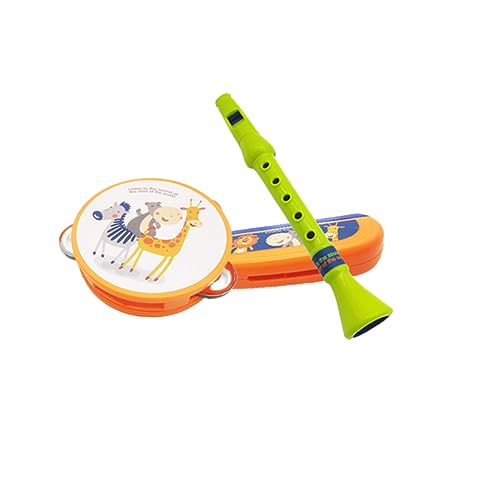 Vaguelly 6-teiliges Set Tamburin Mundharmonika Früherziehungsinstrument Spielzeug Kinder Mundharmonika Mundharmonika-Instrument von Vaguelly