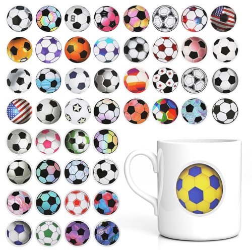 Vaguelly 60 STK Ball-Doodle-Aufkleber Fußballaufkleber Fussballteam Jubelaufkleber klebesticker Stickers Aufkleber Sportaufkleber Aufkleber für Kinderklassenzimmer PVC selbstklebend von Vaguelly