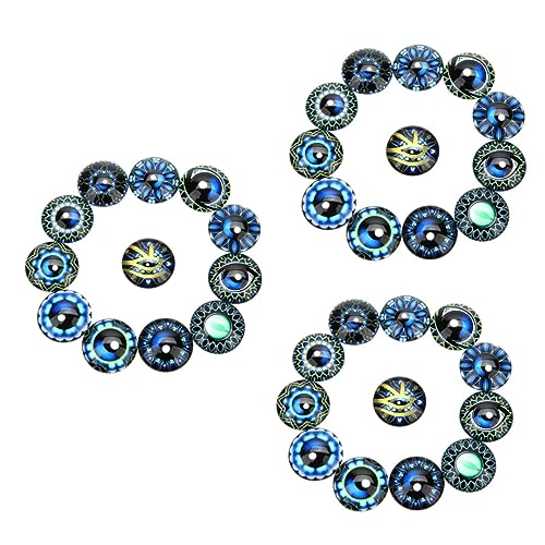 Vaguelly 60 Stück Aufnäher Für DIY Schmuck Material Edelsteine Glasaufkleber Runder Glas Cabochon von Vaguelly