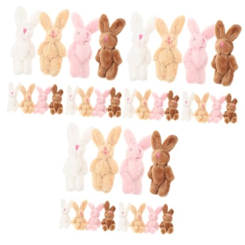 Vaguelly 60 Stück Plüsch Hasen Puppe Mini Plüschtier Hasenspielzeug Hängendes Plüsch Kaninchen Mini Kaninchen Stofftier Kaninchen Plüschpuppe Stoffhase Kaninchen Ornament Kurzes von Vaguelly