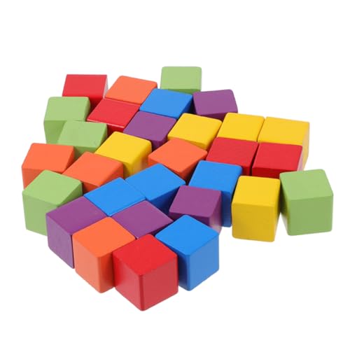 Vaguelly 60St Farbige Blöcke bausteine Building Blocks for stapelspielzeug zabawki stymulujące rozwój Farbige Bausteine blockiert würfel bausteine Holz Colorful von Vaguelly