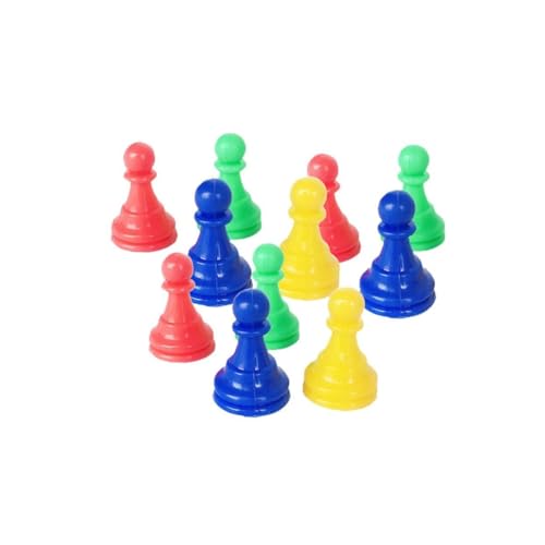 Vaguelly Schachfiguren Aus Kunststoff 8 Farbstücke 64-teiliges Ersatzschachfiguren-Set Für Jungen Und Mädchen Spielzeug Brettspiele von Vaguelly