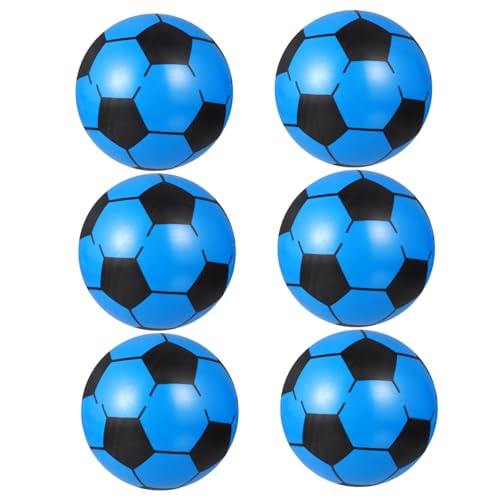 Vaguelly 6 Stücke Kinder Fußball Aufblasbare PVC Fußball Kinder Fußball Spielzeug Fußball Spielzeug Set Spielen Zufällige Farbe von Vaguelly