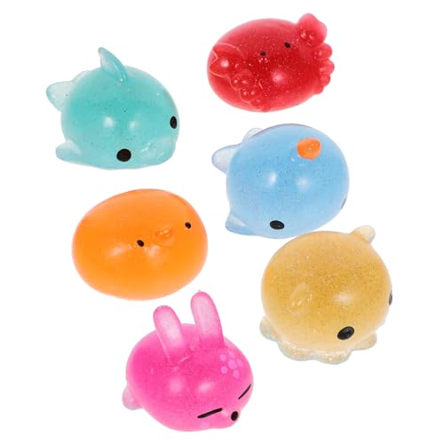 Vaguelly 6St Prise Musik Kawaii sensorisches Spielzeug dehnbarer sensorischer Ball stressabbau Spielzeug dekompressionsspielzeug Fun Toy entzückendes Tierspielzeug dehnbares Spielzeug von Vaguelly