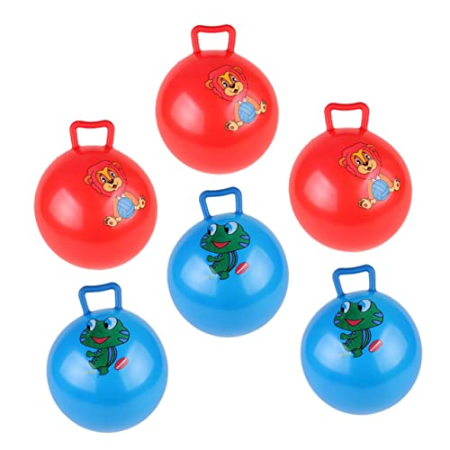 Vaguelly 6St Schläger handhaben Lernspielzeug für Kinder prallen aufblasbares Springen hüpfen Mini-Spielzeug hupfball für Kinder Activity für Kinder Hüpfball für Kinder Kugel handhaben PVC von Vaguelly