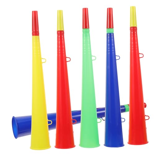 Vaguelly 6St Spiel Horn Fanjubel-Instrument Geräuschmacher Instrumente Spielzeug Spielset Sporthupe lautes Partyhorn volumni volummie spielwaren Sportfans Trompete leuchtendes Wildhorn von Vaguelly