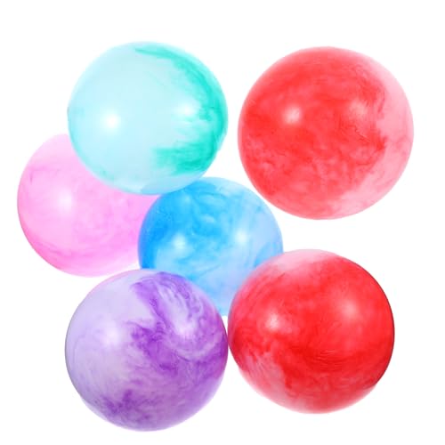 Vaguelly 6pcs Aufblasbare Hüpfbälle Bouncy Ball Beach Ball Blasable Beach Ball Sand Beach Ball Bouncy Ball Bouncy Ball von Vaguelly