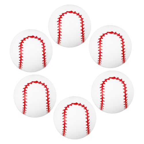 Vaguelly 6st Aufblasbarer Baseball Bälle Für Kinder Bläst Baseballschläger Auf Aufblasbarer Spielzeugball Baseball-partygeschenke Aufblasbarer Schlägerstock Baseball Bläst Sich Auf PVC Weiß von Vaguelly