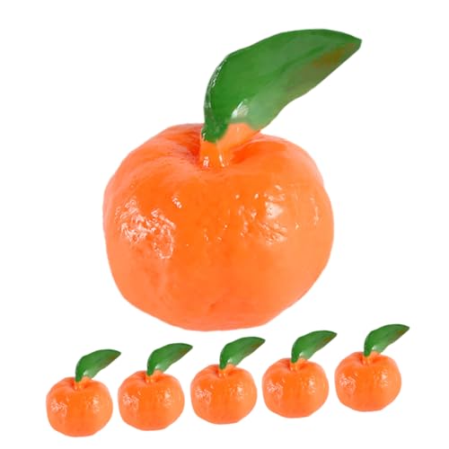 Vaguelly 6st Orangefarbenes Modell Slicer Zitrone Kalk Schauspiel Entsafter Obst Orange-Zitrone Limette Zitrone Golden Schwimmbad Würfel Werkzeug Zitrone Künstliche Pflanzen PVC von Vaguelly