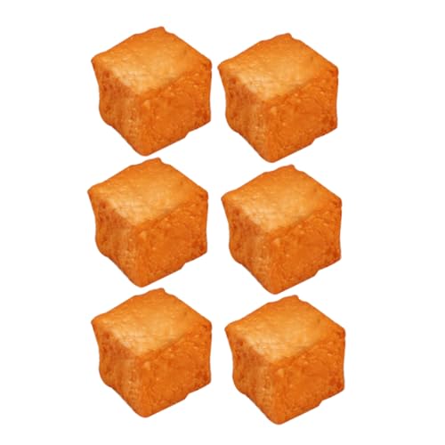 Vaguelly 6st Simulierter Tofu Stangenbrot Künstlich Essen Modell Gefälscht Burger Falsch Obst Kuchen Vorgeben Kühlschrankmagnete Für Lebensmittel Deko Party-Requisite PVC Orange von Vaguelly