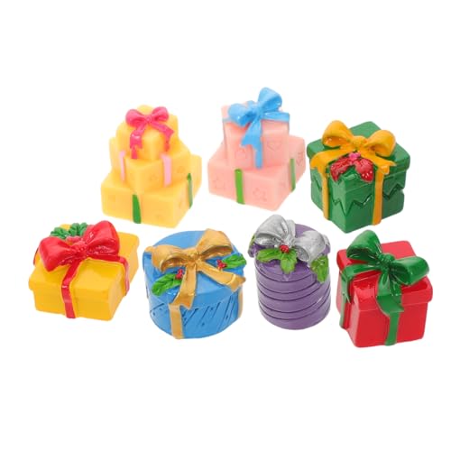 Vaguelly 7 Stück Teiliges Miniatur Resin Weihnachtsgeschenkboxen Farbige Mini Geschenkbox Deko aus Stabilem Resin Realistische Miniatur-Ornamente für DIY Basteln Puppenhaus Festliche Vaguelly 7 Stück Teiliges Miniatur Resin Weihnachtsgeschenkboxen Farbige Mini Geschenkbox Deko aus Stabilem Resin Realistische Miniatur-Ornamente für DIY Basteln Puppenhaus Festliche von Vaguelly