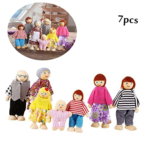 Vaguelly 7 Teiliges Holzpuppen Spielset Puppenfamilie Für Inklusive Mini Und Bemalbaren Figuren Ideales Für Kreative Spielstunden Und Puppenhaus Abenteuer von Vaguelly