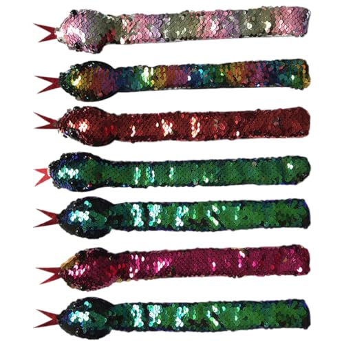 Vaguelly 7St Slap-Bands armbänder für Party Sachen Lustiges Tierarmband schlangen armreif Perlen für Armbänder Goldarmbänder Pailletten-Armband Schlangenarmband Kunstleder Vaguelly 7St Slap-Bands armbänder für Party Sachen Lustiges Tierarmband schlangen armreif Perlen für Armbänder Goldarmbänder Pailletten-Armband Schlangenarmband Kunstleder von Vaguelly