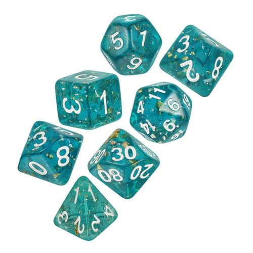 Vaguelly 7St Würfel aus Acryl lichtwürfel travel Cubes spielewürfel Party zubehör würfel Tischspiele Zubehör Gaming Accessories for Desk transparente Würfel Spiel Würfel Pub- Blue von Vaguelly