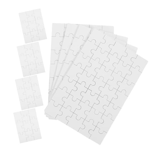 Vaguelly 8 Blatt Holzpuzzle Wärmeübertragungs-bastelpuzzle Thermal- Thermoband Puzzle Rätsel Rätsel Wärmeübertragungs-rohling-Puzzle Transferpuzzle Selber Machen Hölzern Weiß von Vaguelly