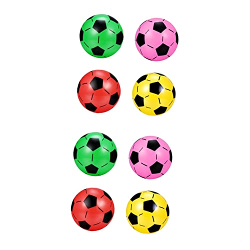 Vaguelly 8 STK Aufblasbarer Ball Aufblasbarer Mini-fußball Aufblasbarer Fußball Kleid Für Den Sommer Hüpfbälle Mini-Hoop-Ball Regenbogen-sportbälle Wasserball Kind Kleidung Draussen Plastik von Vaguelly