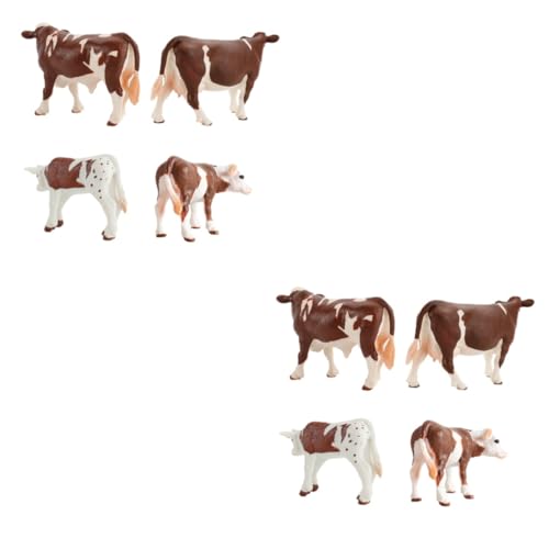 Vaguelly 8 STK Makula-Kuh-Modell Kuh Spielzeug Gehirnspielzeug Kinder geschirrset Spielzeug Farm Animals Set Kinderspielzeug Spielzeug für Kinder Simulation von Nutztieren Kuhanzug-Modell von Vaguelly