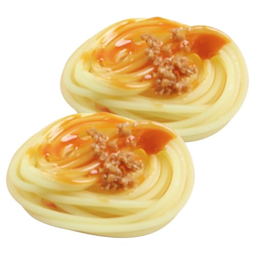 Vaguelly 8 STK Nudeln Mit Künstlicher Soße Küchen-Pasta-Requisite Pasta-Modell Tagliatelle-Nudeln Ditalini-Nudeln Künstliche Pasta Essensmodelle Vorgeben Lebensmittelmodelle PVC Yellow von Vaguelly