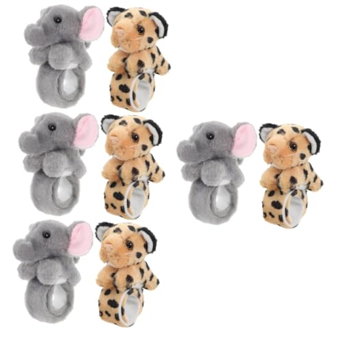 Vaguelly 8 STK Pop-Kreis-Armband Kinderarmbänder Tiere Für Kinder Schlagbänder Schlagarmbänder Masse Armbänder Für Kinder Schnapparmbänder Masse Kinderarmband Kuscheltiere Pp Baumwolle von Vaguelly