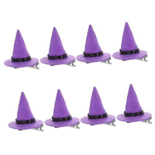 Vaguelly 8 Stk Halloween-Haar-Accessoires Cosplay-Haarnadeln Mini-Hexenhut halloween haarschmuck kinder halloween haarspangen besen stirnbänder Halloween-Haarnadel Festival-Haarnadel von Vaguelly