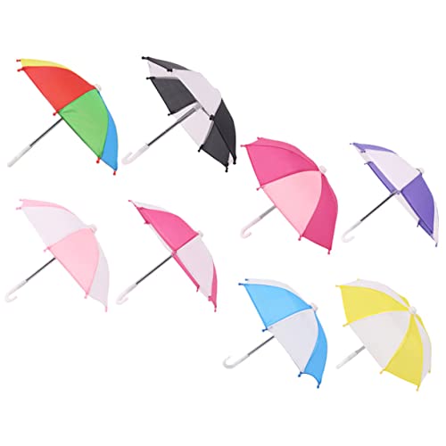 Vaguelly 8 Stück Puppen Regenschirm Kinder Regenschirm Mini Zubehör Puppen Zubehör Tisch Mini Regenschirm Kinder Mini Regenschirm Kinder Regenschirm Modell Entzückendes von Vaguelly