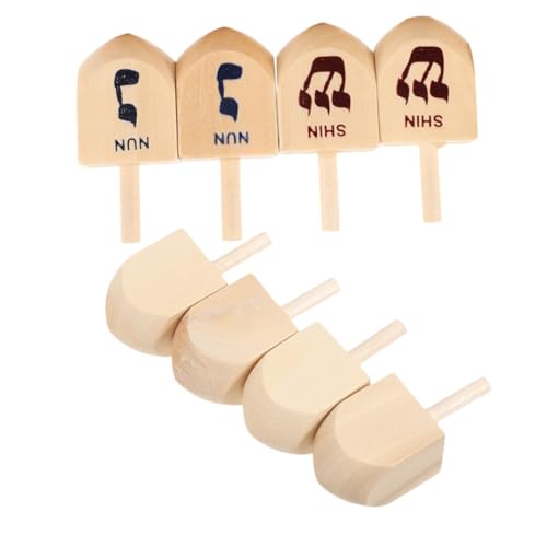 Vaguelly 8st Kreiselspielzeug Für Kinder Kreisel Für Kinder Chanukka-Dreidel-Spiel Chanukka-Dekorationen Für Zu Hause Kreisel Spielzeug Chanukka-Spielzeug Kinder-spinnspielzeug Holz von Vaguelly