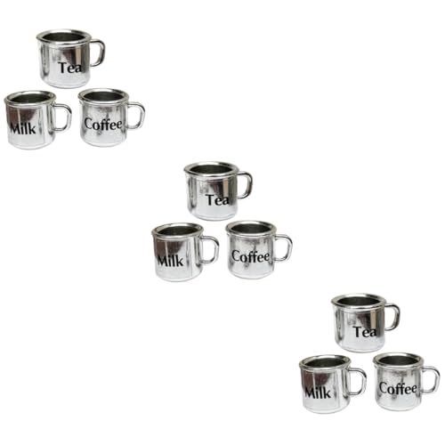 Vaguelly 9 Stück Puppenhaus Becher Winzige Deko Miniatur Becher Miniatur Wasserbecher Mini Wasserbecher Winzige Kaffeebecher Mini Becher Mini Becher Mini Kaffeebecher von Vaguelly