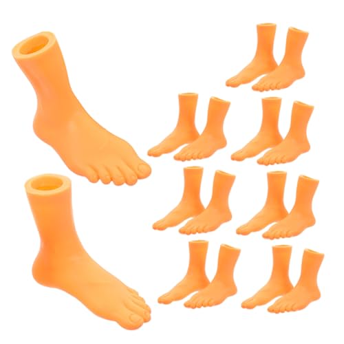 Vaguelly 9 Zehensatz fingerspielzeug für Finger interaktive Fingerpuppe Minipuppen Links rechts Cosplay Fingerpuppen Halloween-Fingerpuppe lustige Fingerpuppen Vinyl Beige von Vaguelly