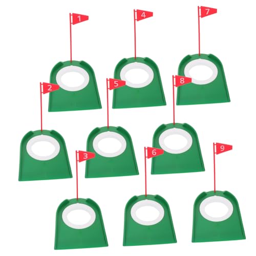 Vaguelly 9St Golfputter Reglementierter Golf Cup Tasse setzen Golflochbecher Golf-Putting-Cup-Training Indoor Golf golfrasen Lochbecher für Golf Golf-Putting-Cup aus Kunststoff Abs rot von Vaguelly