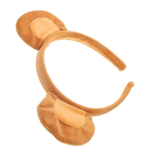 Vaguelly Affenohren Stirnband tierhaarreifen tierkostüme Festliche Kopfbedeckung Tier-Stirnband Kostüm Stirnband Haarband Stirnband mit Affenohren Tierdesign-Stirnbänder Plüsch Brown von Vaguelly