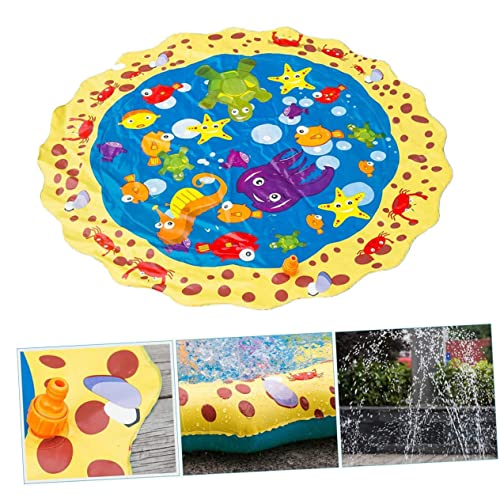 Vaguelly Aufblasbare Wasser Spielmatte Bunte PVC Spritzmatte Für Wasserspielzeug Für Garten Und Pool Spaß Beim Im Freien Rutschfestes Sprinkler Pad von Vaguelly