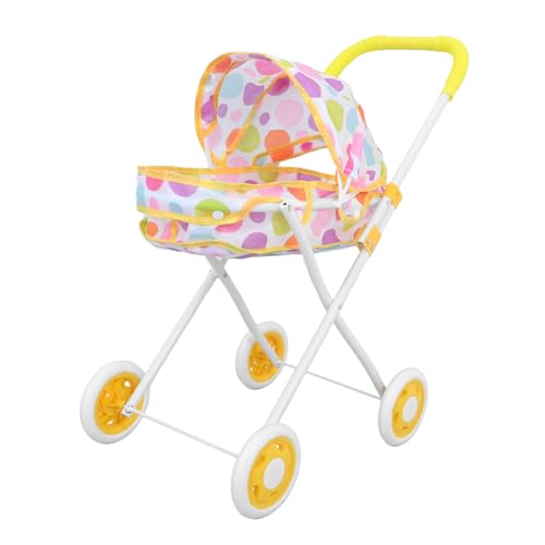 Vaguelly Babypuppen Kinderwagen Realistisches Spielspielzeug Zusammenklappbarer Puppen Stubenwagen Für Mädchen Kleinkinder Weihnachts Und Geburtstagsgeschenke von Vaguelly