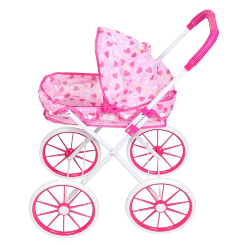 Vaguelly Babypuppen-Kinderwagenspielzeug Faltbarer Kinderwagen Für Puppen Babypuppen-Rollenspiel-Kinderwagenwagen Kleine Kinderwagenwagenmodelle Babypuppen-Rollenspielwagen-Spielzeug von Vaguelly