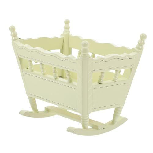 Vaguelly 1:12 Miniatur Puppenhaus Möbel Robust Mini Wiege Bett für Jungen und Mädchen Spielzeug Sets von Vaguelly