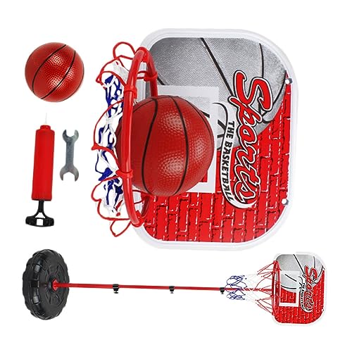 Vaguelly Basketballspielzeug Spielen Kinderspielzeug Spielzeug Für Kinder Spielzeug Für Draußen Kinder Spielset Kleiner Basketball Basketballspielzeug Indoor-Spielzeug Rot von Vaguelly