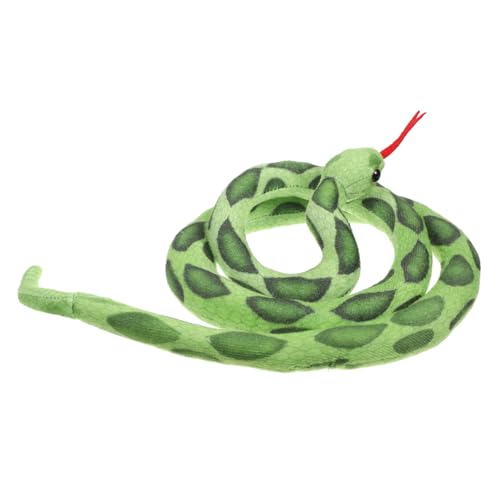 Vaguelly Boa Constrictor Schlange Kuscheltier Schlange Babyspielzeug Schlangenpuppe knifflige Schlangenrequisiten gefüllter Schlangenplüsch kurzer Plüsch Green von Vaguelly