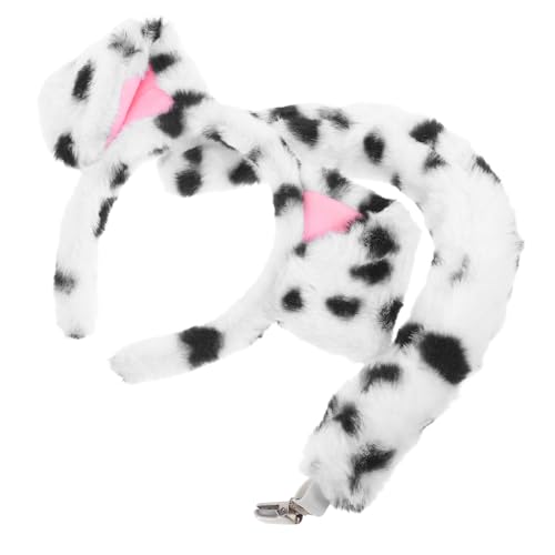Vaguelly Dalmatiner Hund Ohren Haarreif und Plüsch Hundeohren Stirnband Welpen Kostüm Zubehör für Party Fasching Halloween Cosplay Mädchen und Frauen Vaguelly Dalmatiner Hund Ohren Haarreif und Plüsch Hundeohren Stirnband Welpen Kostüm Zubehör für Party Fasching Halloween Cosplay Mädchen und Frauen von Vaguelly