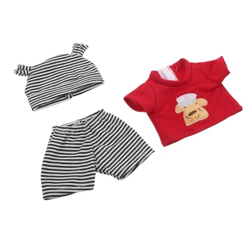 Vaguelly Doll Kleidung Gestreifte Outfits mit Mütze und Hose für Reborn Puppen Ideal für Neugeborene für Kinderpartys und Rollenspiele Vaguelly Doll Kleidung Gestreifte Outfits mit Mütze und Hose für Reborn Puppen Ideal für Neugeborene für Kinderpartys und Rollenspiele von Vaguelly
