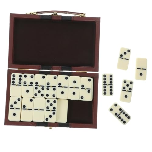 Vaguelly Retro Dominoes Set Mit Holzkiste Reise Spiel Mit Domino Steinen Perfektes Und Ideales Freizeitspiel Für Familie Und Freunde von Vaguelly