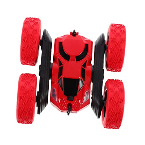 Vaguelly Doppelseitiges Stuntauto Doppelseitiger Stunt Kreatives Stuntauto Spezielles Stuntauto Rc-Stunt-Auto 360° Dreht Fahrzeuge Um Offroad- Kinderauto Rot Plastik von Vaguelly