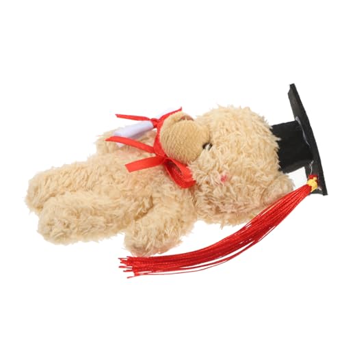 Vaguelly Dr. Bärenpuppe Ausgestopfter Kleiner Bär Bärentierpuppen Abschlussbär Spielzeug Taschenbär-anhänger Mini-abschlussbären Graduierung Blumenstrauß Bären Abschluss Bär Brown Plüsch von Vaguelly