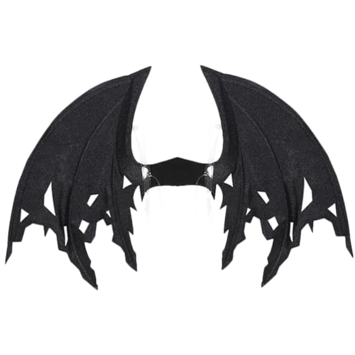 Vaguelly Halloween-kostüm Schwarze Drachenflügel Cosplay Kostü Requisiten Für Halloween Und Karneval Ideal Für Partys Und Kostüme Unisex Perfekte Ergänzung Für Fantasievolle Verkleidungen Flügel von Vaguelly