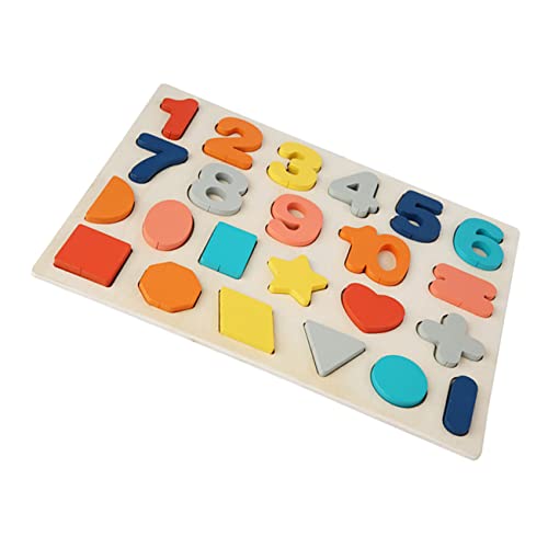 Vaguelly Dreidimensionales Puzzle Gehirnspielzeug Zahlenlernspielzeug für Kinder Würfel-Rätsel kinderpuzzle Kinder Puzzle kognitives Spielzeug Spielzeugkinder Lernen hölzern Colorful von Vaguelly