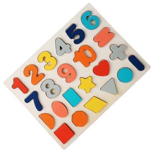 Vaguelly Dreidimensionales Puzzle Zahlenlernspielzeug für Kinder Mathe-Lernrätsel Würfel-Rätsel Kinder Puzzle kinderpuzzle Kid Toys Blockperlen schnüren Spielzeug aus Holz hölzern Colorful von Vaguelly